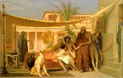 Jean Leon Gerome Socrates Seeking Alcibiades in the House of Aspasia painting